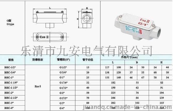 防爆穿线盒底三通DN32